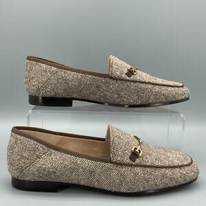 Elegant Brown Herringbone Loafers